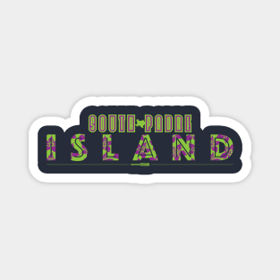 South Padre Island Inspired Design in Green and Purple Magnet