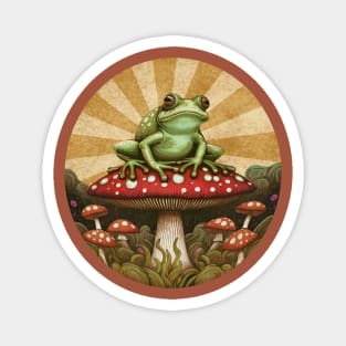 Frog on a Toadstool Magnet