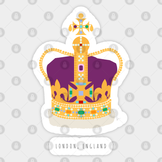 The Crown Jewels London England Crown Sticker Teepublic Au