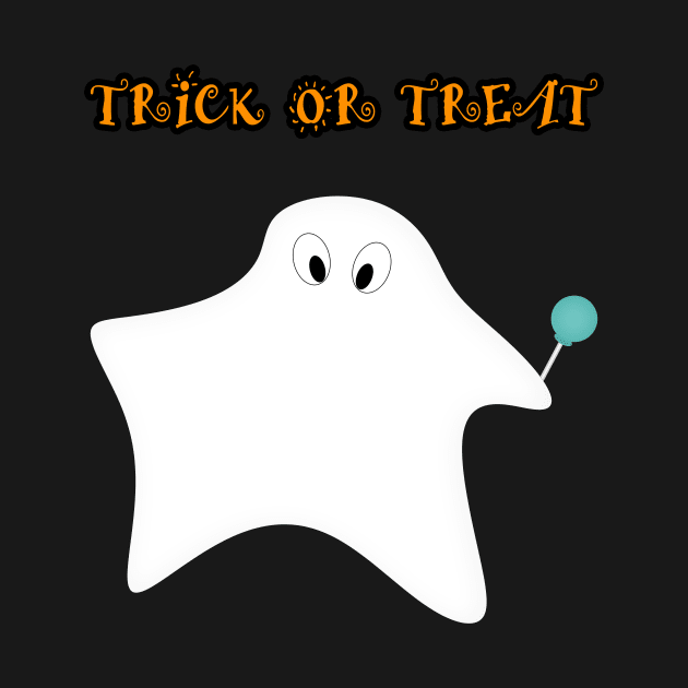 Trick or treat - Halloween, ghost, candy, lollipop. by kerens