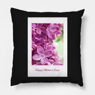 Purple Lilac for Mother's Day Greeting Card Pillow