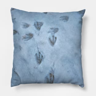 PENGUIN TRACKS THROUGH THE SNOW Pillow