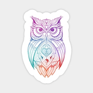 OWL Warrior Heart Line Art Magnet