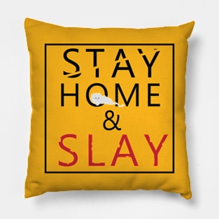 Stay Home With Cat T-shirt Pillow