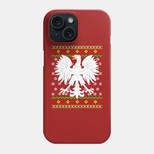 Polish Christmas Ugly Sweater Pattern Poland Polska Phone Case by E