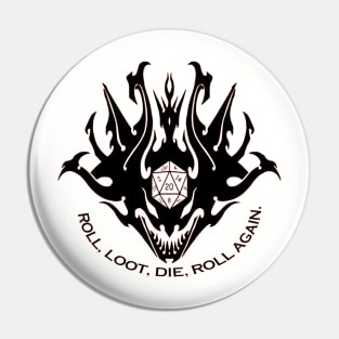 Dungeons and Dragons Roll,loot,die Pin