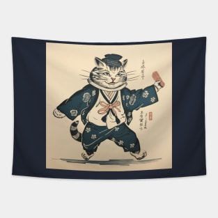 Edo cat Tapestry