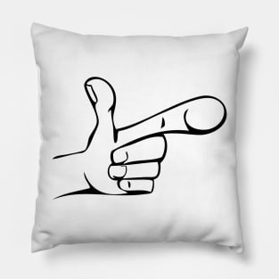 Cartoon Hand Pointing Pillow