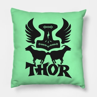 Succeed With THORS MJOLNIR GOATS EMBLEM Pillow