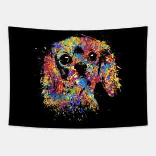 Colorful Cavalier King Charles Spaniel Tapestry