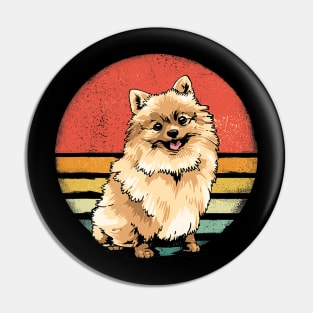 Pomeranian Dog Lover Retro Vintage 70S Pin