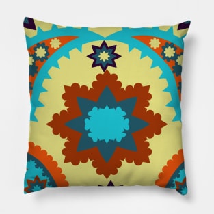 pattern with leaves and flowers paisley style Pillow