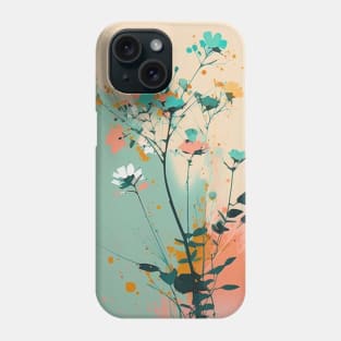 Spring Flowers Modern Art Pastel Design Phone Case