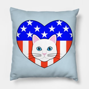 ALL AMERICAN CAT LOVER Pillow