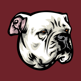 American Bulldog Portrait Drawing T-Shirt