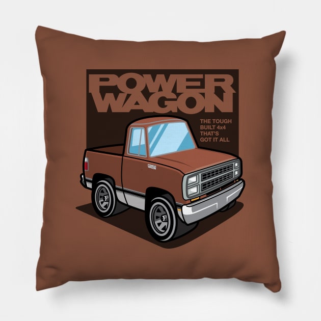 Ginger - Power Wagon (1980 - White-Based) Pillow by jepegdesign