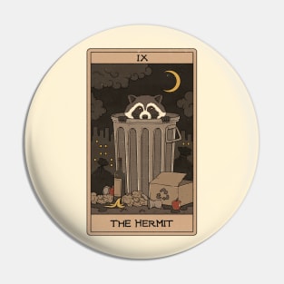 The Hermit -  Raccoons Tarot Pin