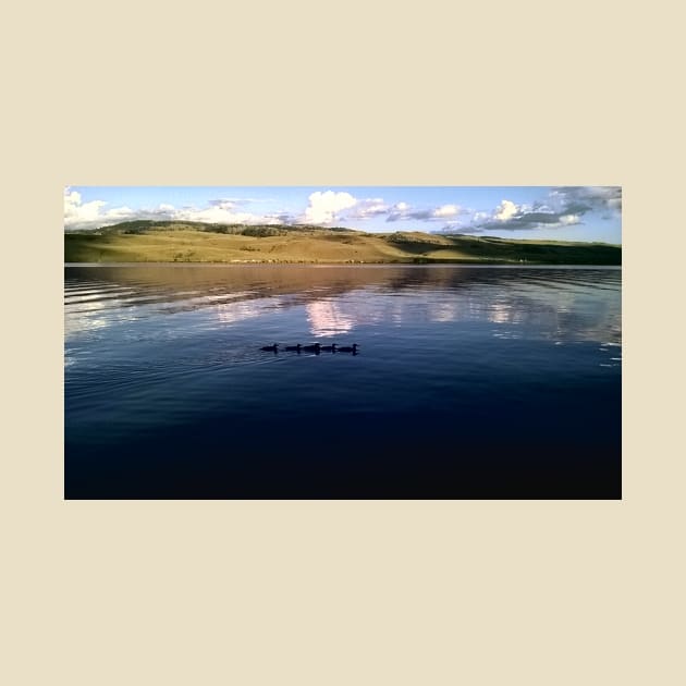 Family of Ducks on a Lake by GenAumonier