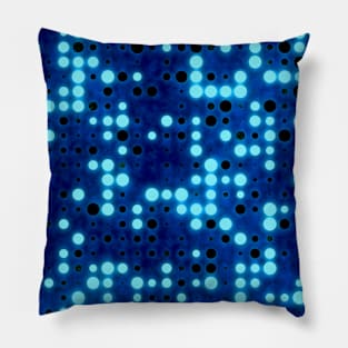 Blue Glow Dots Pillow