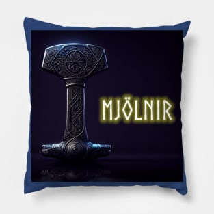 Mighty Mjolnir Thor Hammer Norse Pillow