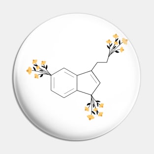 Yellow - serotonin molecule chemistry organic florals Pin