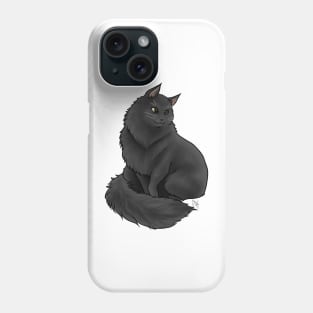 Cat - Siberian Cat - Black Phone Case