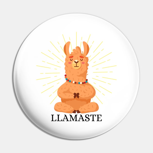 Llamaste. Funny Yoga Saying Phrase Workout Motivation Pin by JK Mercha