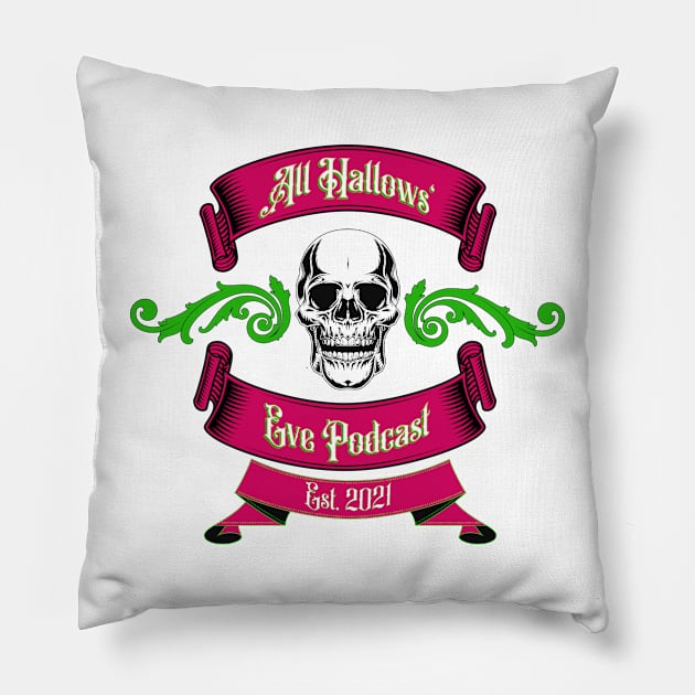 All Hallows' Eve Podcast Alternative Logo Pillow by All Hallows Eve Podcast 