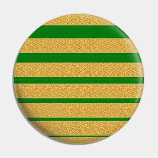 Gold Foil Stripes on Emerald Green Pin