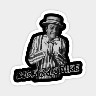 dick van// black white design T-Shirt Magnet