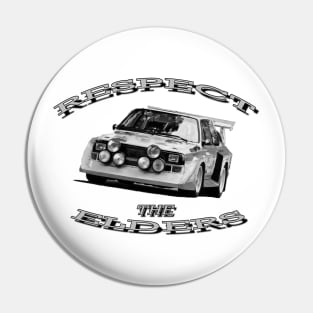 Audi Quattro Black/White 'Respect The Elders' Pin