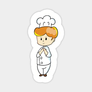 chef cartoon character  drawing design Magnet