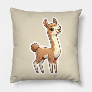 Llama Kawaii Graphic Splash of Forest Frolics and Underwater Whimsy! Pillow