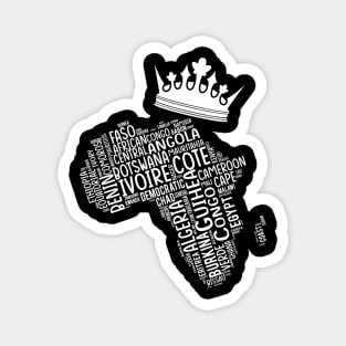 Black History, Africa Map, Colors, African American, light Magnet