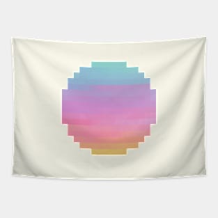 Pastel Rainbow Aesthetic Circle Tapestry
