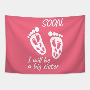 Soon I will be a big sister Tapestry