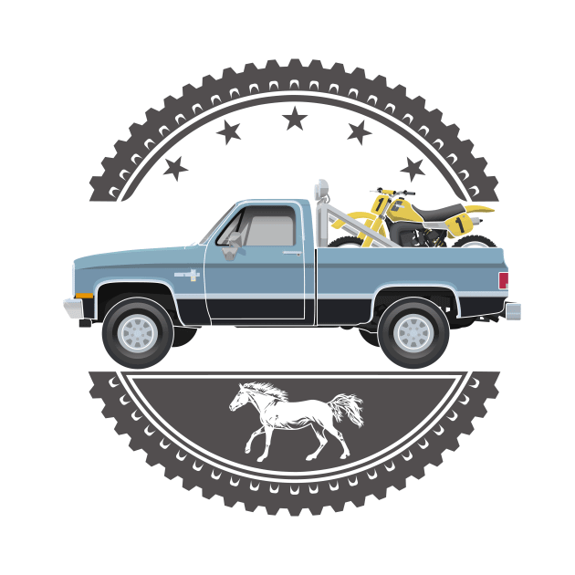 1983 Chevy Silverado Scottsdale with Yamaha YZ490K by BurrowsImages