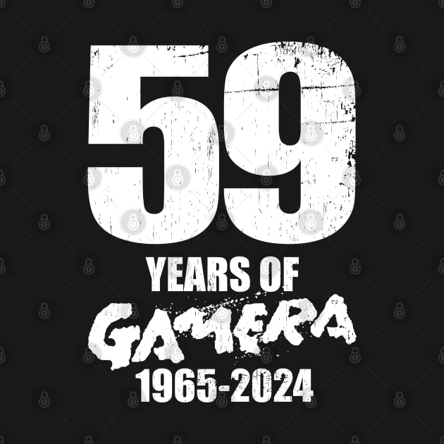 GAMERA 59 YEARS - white (front/back) by ROBZILLA