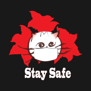 Stay Safe cute cat T-Shirt