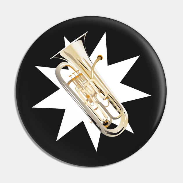 Euphonium on black Pin by kobyakov