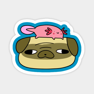 Pug Face and Axolotl Magnet