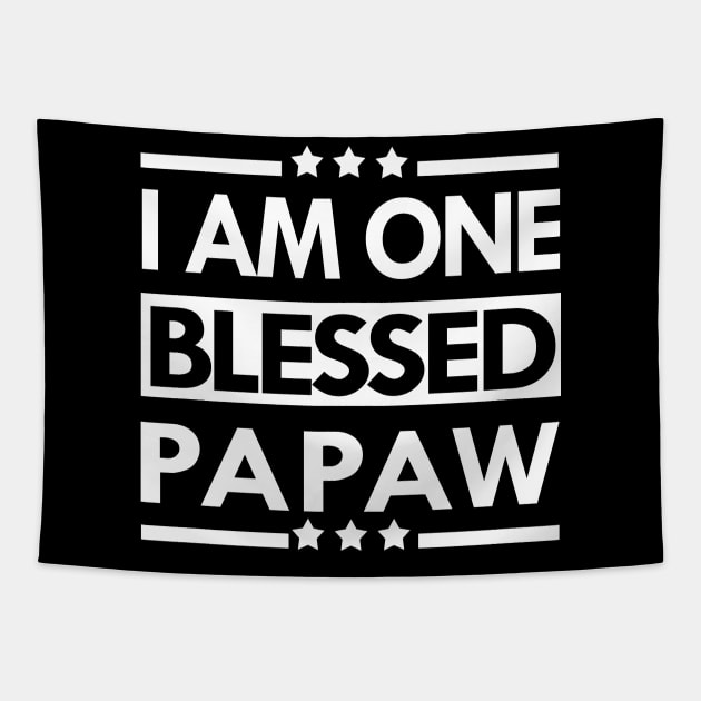 I Am One Blessed Papaw Gift for Grandpa, Papa, Papaw Tapestry by sacredoriginals