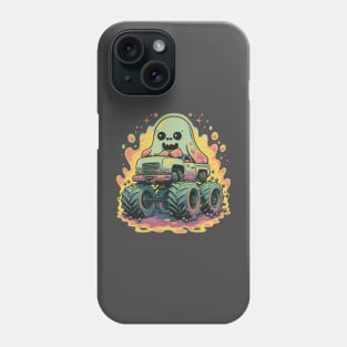 funny Slime Ghost ride a monster truck Phone Case