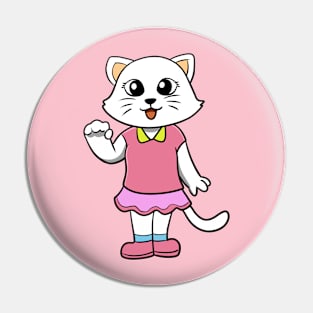 Woman Cat Pin