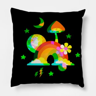 Trippy Dippy Mushroom Pillow