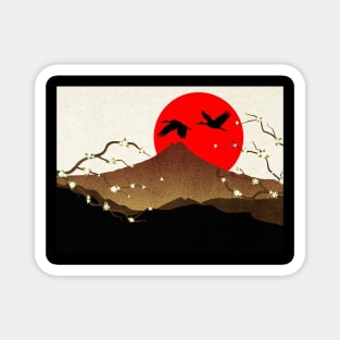 fuji mountain art Magnet