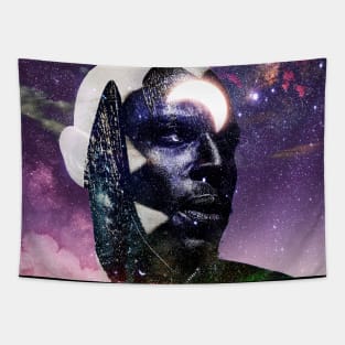 Black God Nebula Space Stars with Universe Tapestry