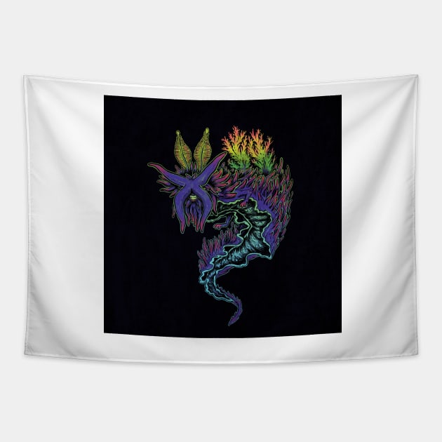 Sea Slug Shaman Tapestry by jasoncastillo