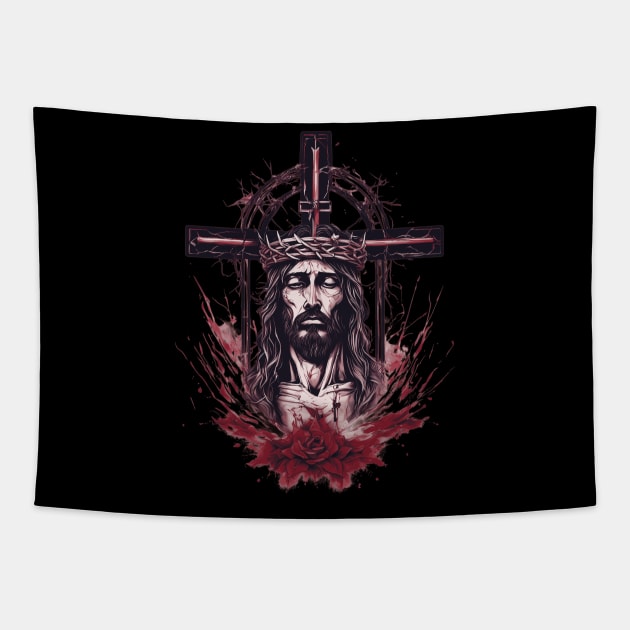 Jesus Christ the Eternal Life Tapestry by animegirlnft