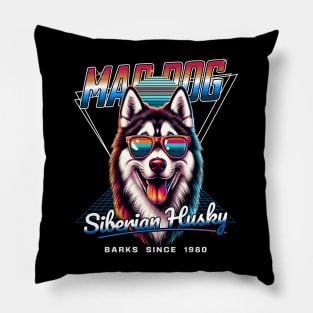 Mad Dog Siberian Husky Dog Pillow